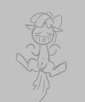 Size: 168x203 | Tagged: explicit, apple bloom, aggie.io, anatomically correct, crotchboobs, crying, earth pony, female, filly, foal, foalcon, g4, imported from derpibooru, lowres, lying down, meme, monochrome, nipples, nudity, on back, open mouth, pony, simple background, spread legs, spreading, teats, uohhhhhhhhh!, vulva, 😭