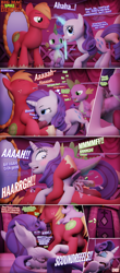 Size: 1920x4344 | Tagged: explicit, artist:moorsheadfalling, rarity, spike, comic:big mac and spike fuck everypony, 3d, anal, anal creampie, anatomically correct, anus, balls, big balls, big dickentosh, big macintosh, big penis, blowjob, butt, comic, creampie, cum, cumming, dialogue, double penetration, dragon, female, foalcon, g4, group sex, horsecock, human penis, imported from derpibooru, impregnation, male, multiple penetration, nudity, oral, penetration, penis, plot, ponut, rearity, sex, ship:rarimac, ship:sparity, shipping, straight, text, this will end in pregnancy, threesome, urethra, vaginal, vaginal creampie, vulva