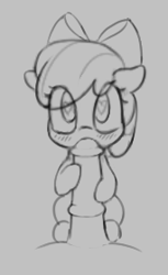 Size: 171x279 | Tagged: explicit, apple bloom, aggie.io, artist needed, blowjob, blushing, earth pony, female, filly, foal, foalcon, g4, heart eyes, horsecock, imported from derpibooru, just the tip, lowres, monochrome, nudity, oral, penis, picture for breezies, pony, sex, simple background, wingding eyes