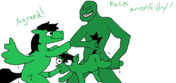 Size: 1375x652 | Tagged: explicit, artist:anonymous, artist:zimbabwe, oc, oc:anon, oc:filly anon, 1000 hours in ms paint, age difference, blowjob, female, filly, foal, foalcon, group sex, human, human male, human male on filly, human on filly, human on pony action, imported from derpibooru, interspecies, interspecies selfcest, male, nudity, oral, penis, pony, self paradox, selfcest, sex, shipping, stallion, stallion on filly, straight, threesome, trio