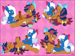 Size: 4032x3024 | Tagged: explicit, artist:golly, oc, oc:icy snow, oc:solar comet, adopted sister, bat pony, bat pony oc, bow, comic, commission, crossdressing, cum, cumming, disguised changedling, eyelashes, female, filly, foal, foalcon, foaldom, futa, futa oc, futa on female, hair bow, imported from derpibooru, incest play, intersex, licking, licking cock, lotion, male, nudity, oc only, oral, pegasus, pegasus oc, penis, pony, sex, tongue out, trap