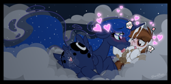 Size: 2500x1234 | Tagged: explicit, artist:sherathoz, princess luna, series:naughty sandmare, age difference, alicorn, alternate version, anatomically correct, anus, balls, blowjob, blushing, blushing profusely, butt, clitoris, cloud, colt, commission, cum, cum version, cumming, dock, earth pony, female, foal, foalcon, g4, heart eyes, horsecock, imported from derpibooru, licking, licking cock, male, mare, mare on colt, moonbutt, night, nudity, one eye closed, oral, orgasm, penis, pipsqueak, plot, ponut, pony, sex, ship:lunapip, shipping, straight, straight shota, tail, tongue out, vaginal secretions, vulva, vulvar winking, wet, wingding eyes