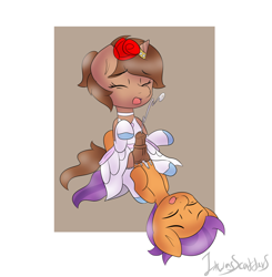 Size: 1748x1782 | Tagged: explicit, artist:itwasscatters, oc, oc:heroic armour, anal, anal creampie, anal orgasm, balls, clothes, colt, colt on colt, cowgirl position, creampie, crossdressing, cum, cum while penetrated, cumming, dress, duo, earth pony, eyes closed, foal, foalcon, from front, g4, gay, hands free, horsecock, imported from derpibooru, male, male bride, nudity, oc only, orgasm, orgasm cumshot, penetration, penis, pony, pony on pony action, reverse foalcon, sex, simultaneous orgasm, tender taps, trap, unicorn, wedding dress