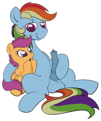 Size: 1602x1918 | Tagged: explicit, artist:high-horse, rainbow dash, scootaloo, age difference, big dom small sub, cum, duo, female, filly, foal, foalcon, g4, half r63 shipping, imminent anal, imminent sex, imported from derpibooru, male, masturbation, pegasus, penis awe, pony, rainbow blitz, reacting to nudity, rule 63, ship:scootablitz, ship:scootadash, shipping, simple background, stallion, stallion on filly, straight, this will end in jail time, transparent background, watching