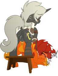 Size: 1700x2224 | Tagged: explicit, artist:sherathoz, oc, oc:amber wing, oc:midnight guide, alternate version, anal, butt, canine vulva, commission, foalcon, futa, futa oc, griffon, imported from derpibooru, intersex, interspecies, leash, male, male on futa, oc only, oc x oc, penetration, plot, pony, pony on griffon action, sex, shipping, simple background, size difference, transparent background, unicorn