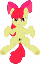 Size: 1194x1905 | Tagged: explicit, artist:wiggabuysomeapples, apple bloom, butt, female, filly, foal, foalcon, g4, imported from derpibooru, nudity, plot, vagina