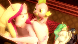 Size: 1280x720 | Tagged: explicit, artist:patm3rat, princess celestia, princess luna, spike, 3d, abdominal bulge, age difference, alicorn triarchy, alternate character, alternate version, animated, anthro, anthro on dragon action, ass, balls, barbed penis, barefoot, big balls, big penis, breasts, busty princess cadance, busty princess celestia, busty princess luna, butt, doggy style, dragon, feet, female, foalcon, from behind, g4, imported from derpibooru, impossibly large balls, impossibly large penis, infidelity, interspecies, larger female, male, nipples, nudity, penetration, penis, polyamory, princess cadance, princess cheatdance, rough sex, sex, ship:lunaspikelestiance, ship:spikedance, ship:spikelestia, ship:spiluna, shipping, size difference, smaller male, sound, source filmmaker, spike gets all the princesses, straight, vaginal, webm