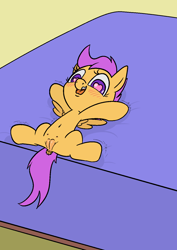Size: 1000x1414 | Tagged: explicit, artist:happy harvey, scootaloo, anus, bed, belly button, blushing, butt, colored pupils, crotchboobs, cute, cute porn, cutealoo, ear blush, excited, female, filly, foal, foalcon, g4, heart eyes, imported from derpibooru, looking at you, lying down, nipples, nudity, on back, on bed, open mouth, pegasus, phone drawing, plot, pony, solo, solo female, spread legs, spread wings, spreading, teats, vulva, wingboner, wingding eyes, wings