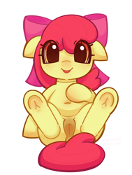 Size: 1509x1998 | Tagged: explicit, artist:mushy, apple bloom, adorabloom, belly, belly button, cute, cute porn, earth pony, eye clipping through hair, female, filly, foal, foalcon, frog (hoof), full body, g4, genitals, imported from derpibooru, looking at you, nudity, pony, simple background, sitting, solo, solo female, spread legs, spreading, underhoof, vulva, white background