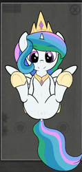 Size: 292x616 | Tagged: explicit, artist:dailevy, princess celestia, alicorn, anus, belly button, crown, dock, female, filly, foal, foalcon, foalestia, g4, game, imported from derpibooru, jewelry, looking at you, nudity, pony, regalia, secret horse files, smiling, solo, solo female, spread wings, underhoof, vulva, wings, younger