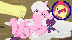 Size: 7324x4120 | Tagged: explicit, artist:gollygosh, apple bloom, big penis, cum, cum in mane, cum pool, earth pony, edit, edited edit, edited screencap, excessive cum, female, filly, foal, foalcon, futa, futa apple bloom, futa filly, futa filly on mare, g4, imported from derpibooru, intersex, lying down, mare, my little pony: friendship is magic, nudity, penis, pony, screencap, shipping, sugar belle, the break up breakdown, unicorn