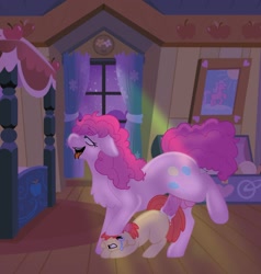 Size: 1900x2000 | Tagged: explicit, artist:mallowfishy, apple bloom, pinkie pie, ahegao, balls, cheek fluff, chest fluff, creampie, crying, cum, drool, earth pony, eyes closed, female, filly, floppy ears, foal, foalcon, from behind, futa, futa on female, futa on filly, futa pinkie pie, g4, gritted teeth, imported from derpibooru, intersex, nudity, open mouth, penis, pony, sex, tongue out, vein, veiny cock