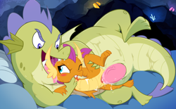 Size: 2419x1504 | Tagged: explicit, grimdark, artist:dancingchar, age difference, angry sex, blushing, butt, cloaca, cloacal penetration, cum, dragon, dragoness, dripping, dripping cum, dubious consent, father knows beast, female, finger in mouth, foalcon, g4, genital slit, grin, hatefuck, imported from derpibooru, impossible fit, knot, male, my little pony: friendship is magic, nudity, one eye closed, oral, penis, rape, season 8, sex, ship:smudge, show accurate, show accurate porn, size difference, sludge (g4), smiling, smolder, wink