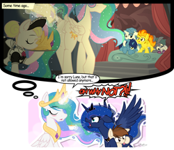 Size: 2500x2146 | Tagged: explicit, artist:sherathoz, princess celestia, princess luna, age difference, alicorn, anatomically correct, anus, bedroom, bisexual, blushing, butt, clothes, colt, comic, dialogue, earth pony, fancypants, female, filly, foal, foalcon, g4, harem, high res, hoity toity, imminent sex, imported from derpibooru, lesbian, maid, male, mare, mare on colt, mare on filly, night light, nudity, pegasus, pipsqueak, pony, royal sisters, ship:lunapip, shipping, siblings, sisters, spitfire, straight, straight shota, sunbutt, unicorn, vaginal secretions, vaginal secretions dripping, vulva