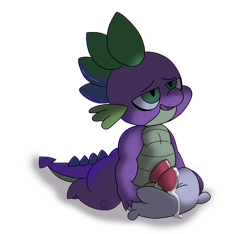 Size: 3648x3412 | Tagged: explicit, artist:fuzefurry, spike, balls, chubby, cum, cumming, dragon, foalcon, g4, hemipenis, high res, imported from derpibooru, male, masturbation, multidick, nudity, penis, pillow, pillow humping, solo, solo male
