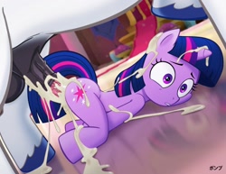 Size: 1456x1125 | Tagged: explicit, grimdark, artist:ponpu, shining armor, twilight sparkle, anatomically incorrect, ass up, balls, brother and sister, creampie, cum, dubious consent, face down ass up, female, filly, filly twilight sparkle, foal, foalcon, g4, imported from derpibooru, incest, incorrect leg anatomy, male, nudity, penetration, penis, pony, rape, sex, shining armor raping twilight sparkle, siblings, size difference, younger