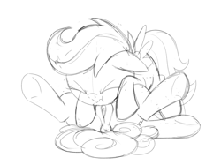 Size: 1756x1310 | Tagged: explicit, artist:dtcx97, scootaloo, sweetie belle, 69 position, anatomically correct, anus, butt, clitoris, eyes closed, female, filly, foal, foalcon, g4, imported from derpibooru, lesbian, monochrome, nudity, oral, pegasus, plot, pony, sex, ship:scootabelle, sketch, vulva
