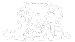 Size: 3840x2160 | Tagged: explicit, artist:dtcx97, princess flurry heart, alicorn, anal insertion, ass up, blushing, brother and sister, colt, dialogue, dildo, equal opportunity lewd, face down ass up, female, female on male, filly, foal, foalcon, g4, high res, horsecock, implied incest, imported from derpibooru, insertion, male, monochrome, nudity, pegasus, pegging, penis, pony, pound cake, pumpkin cake, sex toy, siblings, sketch, straight, strapon, unicorn