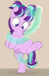 Size: 1080x1662 | Tagged: explicit, artist:dtcx97, starlight glimmer, bipedal, colored sketch, crotchboobs, female, filly, filly starlight glimmer, foal, foalcon, g4, imported from derpibooru, magic, magic masturbation, magical stimulation, male, masturbation, nipples, nudity, penetration, pony, sex, sketch, standing, standing on one leg, straight, teats, telekinesis, unicorn, vaginal, vulva, younger
