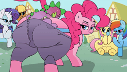 Size: 711x400 | Tagged: explicit, artist:parumpi, fluttershy, pinkie pie, rainbow dash, rarity, spike, age difference, anal, animated, balloonbutt, big crotchboobs, bouncing butt, butt, buttcrack, casual sex, cellphone, clothes, commission, crotchboobs, dialogue, dragon, dry humping, earth pony, exhibitionism, female, femdom, foalcon, full body hotdogging, funny porn, g4, gif, hoof hold, hotdogging, huge butt, humiliation, humping, imported from derpibooru, large butt, lidded eyes, looking back, looking down, male, mare, ms. harshwhinny, nipples, nudity, pants, pegasus, penetration, phone, plot, plotcrack, pony, sex, ship:pinkiespike, shipping, skintight clothes, smartphone, softcore, speech bubble, straight, sweat, the ass was fat, trapped in clothing, twerking, underwear, unicorn, watching, wingless spike