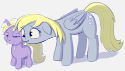 Size: 1882x1076 | Tagged: explicit, artist:heretichesh, aftermath, bad parenting, concerned, cum, derpy hooves, dinky hooves, facial, female, filly, foal, foalcon, g4, imported from derpibooru, mare, mother and child, mother and daughter, pegasus, pony, unamused, unicorn