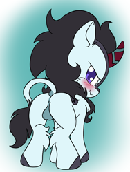 Size: 1536x2048 | Tagged: explicit, artist:steelsoul, oc, oc:blazing blue, anus, balls, blushing, colt, dock, foal, foalcon, imported from derpibooru, kirin, looking back, male, nudity, solo, solo male