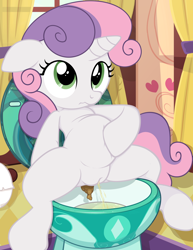 Size: 2550x3300 | Tagged: explicit, grotesque, artist:tricksta, sweetie belle, belly, female, fetish, filly, foal, foalcon, g4, high res, human vulva on pony, imported from derpibooru, monochrome, nudity, part of a set, peeing from crotch, pissing, pony, poop, pooping, potty time, scat, semi-anthro, show accurate, show accurate porn, sitting, sitting on toilet, solo, solo female, spread legs, spreading, toilet, turtleheading, unicorn, urine, vulva, watersports