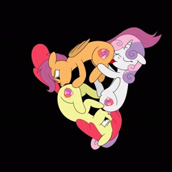 Size: 2048x2048 | Tagged: questionable, apple bloom, scootaloo, sweetie belle, artist needed, cmc threesome, cunnilingus, cutie mark crusaders, daisy chain, eyes closed, female, filly, filly on filly, foal, foalcon, g4, high res, imported from derpibooru, lesbian, open mouth, oral, pegasus, pony, sex, ship:sweetiebloomaloo, softcore, tongue out, unicorn