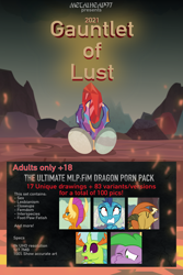 Size: 2009x3000 | Tagged: explicit, artist:metalhead97, spike, art pack:gauntlet of lust 2021, art pack, bloodstone scepter, changedling, changeling, disguise, disguised changeling, dragon, dragon ocellus, dragoness, female, foalcon, g4, high res, implied sex, imported from derpibooru, innuendo, king thorax, ocellus, open mouth, pack, package, princess ember, reference, show accurate, show accurate porn, smolder, thorax