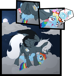 Size: 2000x2060 | Tagged: explicit, artist:sherathoz, rainbow dash, oc, oc:tempest streamrider, age difference, ahegao, anus, balls, big dom small sub, both cutie marks, canon x oc, cloud, comic, creampie, cum, dock, face licking, female, filly, filly rainbow dash, foal, foalcon, from front, g4, hands free, heart, heart eyes, high res, horsecock, imported from derpibooru, licking, looking pleasured, lying down, lying on top of someone, male, mating press, missionary position, nudity, open mouth, orgasm, pegasus, penetration, penis, ponut, pony, pony on pony action, rear view, rough sex, sex, ship:streamdash, shipping, show accurate, show accurate porn, simultaneous orgasm, size difference, smaller female, spread legs, spreading, squirting, stallion, stallion on filly, straight, tongue out, tremble spikes, trembling, vaginal, vaginal creampie, vaginal orgasm, vaginal secretions, wingding eyes, younger, younger female