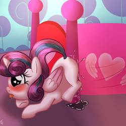 Size: 2000x2000 | Tagged: explicit, artist:ponykittenboi, princess flurry heart, alicorn, blushing, derpibooru exclusive, estrus, filly, filly flurry heart, foal, foalcon, g4, heart eyes, high res, imported from derpibooru, masturbation, pony, solo, tongue out, vaginal secretions, wingding eyes