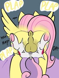 Size: 1536x2048 | Tagged: explicit, artist:steelsoul, fluttershy, sweetie belle, age difference, anus, balls, butt, dark genitals, dock, female, filly, flutterbutt, foal, foalcon, frog (hoof), futa, futa fluttershy, futa on female, futa on filly, g4, imported from derpibooru, intersex, mating press, missionary position, nudity, pegasus, penetration, plap, plot, ponut, pony, sex, sex noises, ship:flutterbelle, shipping, sweetie butt, underhoof, unicorn, vaginal, vulva