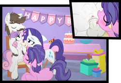 Size: 1300x894 | Tagged: explicit, artist:sherathoz, rarity, sweetie belle, abdominal bulge, age difference, ahegao, bad parenting, bedroom eyes, belle sisters, birthday, birthday sex, blue eyes, blush sticker, blushing, blushing profusely, cake, clitoris, commission, cookie crumbles, crotchboobs, cute, cute porn, delicious flat crotch, drool, drool on face, drool string, eyes closed, father and child, father and daughter, female, filthy dirty married sex, floppy ears, foalcon, food, fun for the whole family, g4, green eyes, happy sex, heart, heart clitoris, hondo flanks, imported from derpibooru, incest, lesbian, licking, licking cock, lidded eyes, looking at each other, looking at someone, looking pleasured, male, married, medial ring, mother and child, mother and daughter, multicolored hair, multicolored mane, multicolored tail, nipples, nudity, open mouth, oral, penetration, penis, pink fur, pink hair, pink mane, pink tail, pony, present, purple hair, purple mane, purple tail, raised tail, raricest, sex, ship:cookiebelle, ship:cookieflanks, ship:raricrumbles, ship:sweetieflanks, shipping, show accurate, show accurate porn, siblings, sisters, straight, tail, tail aside, teats, tongue out, unicorn, unshorn fetlocks, vaginal, vaginal secretions, white fur, white hair, white mane, white tail, wide eyes