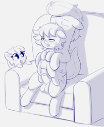 Size: 2020x2456 | Tagged: explicit, artist:heretichesh, oc, oc:flint spark, oc:garnet gold, oc:ruby rouge, abdominal bulge, age difference, ahegao, balls, big dom small sub, blushing, chair, earth pony, female, filfil, filly, finally lewd for ruby, foal, foalcon, front view, happy, high res, imported from derpibooru, male, nudity, open mouth, penetration, penis, pony, sex, stallion, stallion on filly, straight, tongue out, vaginal, vaginal secretions
