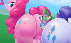 Size: 1288x792 | Tagged: explicit, artist:digitaldomain123, artist:t.f.a.n.c.s., pinkie pie, rarity, spike, age difference, animated, balloonbutt, bedroom eyes, blinking, bondage, butt, butt smothering, collaboration, cum, cum on butt, dragon, dubious consent, earth pony, eyes closed, female, femdom, ffm threesome, foalcon, full body hotdogging, g4, glazed dick, group sex, imported from derpibooru, larger female, levitation, looking back, lucky bastard, magic, magical bondage, male, nudity, penis, plot, plot pair, pony, rearity, ship:pinkiespike, ship:sparity, shipping, size difference, smiling, sound, spike gets all the mares, straight, straight shota, telekinesis, threesome, webm, wingless spike