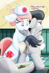 Size: 1473x2160 | Tagged: explicit, grotesque, artist:not_texmex, age difference, anus, balls, bathroom, blushing, cast, colt, derpibooru exclusive, dirty anus, dock, earth pony, female, fetish, flaccid, foal, foalcon, g4, horsecock, imported from derpibooru, male, mare, mare on colt, nudity, nurse redheart, pegasus, penis, ponut, pony, poop, rumble, scat, straight, straight shota, toilet, wiping