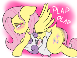 Size: 2048x1536 | Tagged: explicit, artist:steelsoul, fluttershy, sweetie belle, ahegao, ambiguous penetration, blushing, cute, cute porn, female, filly, foal, foalcon, futa, futa fluttershy, futa on female, futa on filly, g4, imported from derpibooru, intersex, open mouth, pegasus, plap, pony, sex, sex noises, ship:flutterbelle, shipping, tongue out, unicorn