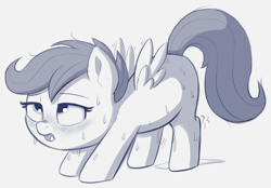 Size: 1864x1296 | Tagged: explicit, artist:heretichesh, scootaloo, aroused, blushing, dripping, estrus, female, filly, foal, foalcon, g4, imported from derpibooru, open mouth, pegasus, pony, shuddering, solo, solo female, source needed, spread wings, stray strand, stretching, sweat, vaginal secretions, wingboner, wings