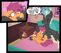 Size: 1374x1192 | Tagged: explicit, artist:sherathoz, scootaloo, age difference, ahegao, anus, aroused, bedroom, big dom small sub, blowjob, blushing, cum, cum eating, cum in mouth, cute, cute porn, deepthroat, duo, duo male and female, female, filly, foal, foalcon, g4, heart, heart eyes, imported from derpibooru, male, messy mane, nudity, open mouth, oral, pegasus, penis, pony, pony on pony action, sex, ship:scootalane, shipping, show accurate, show accurate porn, spread wings, stallion, stallion on filly, straight, thunderlane, tongue out, vector, vulva, wingboner, wingding eyes, wings