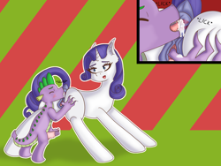 Size: 2000x1500 | Tagged: explicit, artist:shypuppy, rarity, spike, age difference, analingus, analingus on female, anus, butt, close-up, commission, cum, dragon, dragon dick, female, fingering, foalcon, g4, imported from derpibooru, licking, male, male on female analingus, masturbation, nudity, oral, penis, plot, ponut, pony, rearity, sex, ship:sparity, shipping, straight, tongue out, unicorn, vulva