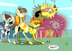 Size: 3507x2480 | Tagged: explicit, artist:greeneyedmistress, age difference, an egg being attacked by sperm, anus, bipedal, bondage, casual masturbation, casual sex, cervical contact, cervix, clitoris, collar, colt, colt on mare, creampie, crotchboobs, cum, cum in uterus, cumming, doggy style, earth pony, egg cell, exhibitionism, fallopian tube, featherweight, female, femsub, foal, foalcon, from behind, g4, grin, group sex, high res, imported from derpibooru, impregnation, internal cumshot, male, maledom, mare, masturbation, nipples, nudity, ovaries, pegasus, penetration, penis, phone, pipsqueak, pony, ponyville schoolhouse, public sex, public use, sex, shady daze, smiling, spermatozoon, spitfire, spreader bar, straight, straight shota, submissive, text, uterus, vaginal, vulva, vulvar winking, x-ray