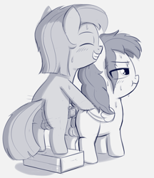 Size: 1310x1518 | Tagged: explicit, artist:heretichesh, oc, oc:second wind, anal, colt, colt on colt, doggy style, earth pony, femboy, foal, foalcon, from behind, gay, glazed dick, imported from derpibooru, large penetration, male, nudity, pegasus, penetration, penis, pony, pony on pony action, reverse foalcon, serious, serious face, sex, short mane, stepping stool, trap