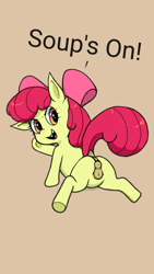 Size: 1080x1920 | Tagged: explicit, artist:howl echoes, apple bloom, anus, blank flank, bloom butt, bow, butt, chipped tooth, earth pony, female, filly, foal, foalcon, g4, hooves, imported from derpibooru, nudity, plot, ponut, pony, simple background, solo, solo female, vagina, young