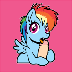 Size: 1000x1000 | Tagged: explicit, artist:vodkamewtwoni, rainbow dash, adorasexy, cute, cute porn, female, female focus, filly, filly on human male, filly rainbow dash, foal, foalcon, g4, human, human on pony action, human penis, imported from derpibooru, interspecies, licking, licking cock, looking at you, male, nudity, oral, pegasus, penis, pony, sex, sexy, solo focus, straight, tongue out, younger