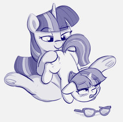 Size: 1328x1320 | Tagged: explicit, artist:heretichesh, twilight sparkle, age difference, age regression, analingus, analingus on female, anus, aroused, ass up, blushing, duo, face down ass up, female, female on female analingus, filly, foal, foalcon, frog (hoof), g4, glasses, imported from derpibooru, lesbian, mare, mare on filly, moondancer, my little pony: friendship is magic, nudity, oral, pony, sex, the cutie re-mark, twilight is a foal fiddler, underhoof, unicorn, unicorn twilight, younger