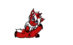 Size: 1000x625 | Tagged: explicit, artist:applecider120, oc, oc:erin, balls, butt, exposed, exposing, fluffy, foalcon, fox, fox pony, horn, hybrid, imported from derpibooru, nudity, oc only, original character do not steal, original species, plot, pony, sheath, sheathed, simple background, solo, tablet drawing, transparent background, two toned mane, unicorn, unicorn oc
