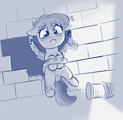Size: 1216x1186 | Tagged: explicit, artist:heretichesh, blushing, confused, daring do, female, filly, filly daring do, foal, foalcon, g4, held up, imported from derpibooru, lantern, monochrome, nudity, pegasus, penetration, pony, ruins, surprised, tentacle porn, tentacles, tentacles on female, tentacles on filly, vaginal, vaginal secretions, vulva, younger