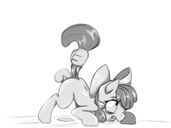 Size: 1285x959 | Tagged: explicit, artist:alazak, apple bloom, anal, earth pony, female, foalcon, g4, grayscale, grimace, human, human on pony action, imported from derpibooru, interspecies, monochrome, penetration, pony, sex, tail, tail pull