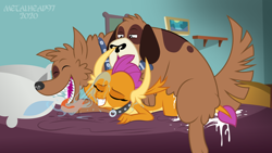 Size: 8000x4500 | Tagged: explicit, artist:metalhead97, adorasexy, aftersex, bed, bedroom eyes, bestiality, collar, commission, creampie, cuddling, cum, cute, cute porn, dog, dragon, dragoness, eyes closed, face licking, female, female orgasm, foalcon, g4, happy ending, happy sex, imported from derpibooru, interspecies, intertwined tails, licking, love, male, messy, multiple heads, nudity, orgasm, orthros, pillow, sex, sexy, shipping, show accurate, show accurate porn, smiling, smolder, smolderbetes, smolthros, snuggling, spooning, straight, tail, two heads, vaginal creampie, vulva, wet, wet sheets, window