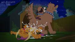 Size: 8000x4500 | Tagged: explicit, artist:metalhead97, ahegao, all fours, bestiality, breasts, collar, commission, cum, cumming, dog, doghouse, dragon, dragoness, excitement, eyes closed, female, femsub, foalcon, g4, house, humping, imported from derpibooru, interspecies, knot, knotting, male, moon, moonlight, multiple heads, night, nipples, nudity, open mouth, orgasm, orthros, outdoor sex, outdoors, penetration, penis, pulling, sex, show accurate, show accurate porn, sign, smolder, smolthros, straight, submissive, sweet feather sanctuary, text, tongue out, tree, two heads, vaginal, wallpaper, wallpaper for the fearless